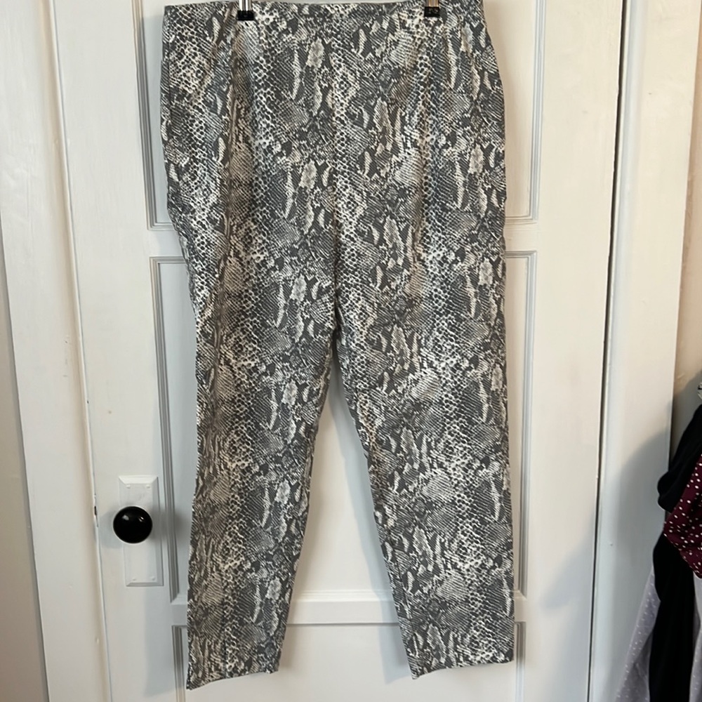 Gray & White Snake Pants
